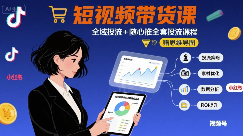 最新短视频带货课,全域投流+随心推全套投流课程+思维导图插图 最新短视频带货课,全域投流+随心推全套投流课程+思维导图