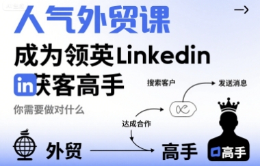 人气外贸课-成为领英Linkedin获客高手，你需要做对什么